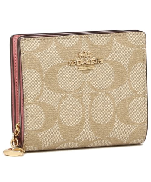 コーチ アウトレット 二つ折り財布 Signature ミニ財布 ベージュ ピンク レディース Coach C3309 Imsdj コーチ Coach D Fashion コーチ アウトレット 二つ折り財布 Signature ミニ財布 ベージュ ピンク レディース Coach C3309 Imsdj コーチ Coach D Fashion