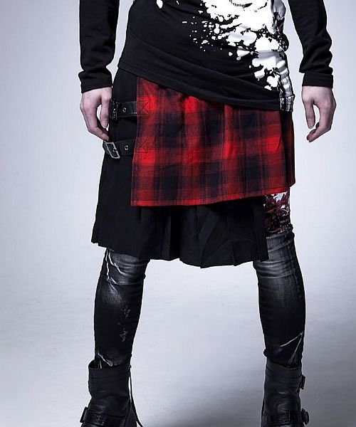 Civarize プリーツレイヤースカート ヴィジュアル系 ビジュアル系 V系 メンズ ファッション レディース モード系 ボトムス シヴァーライズ Civarize D Fashion