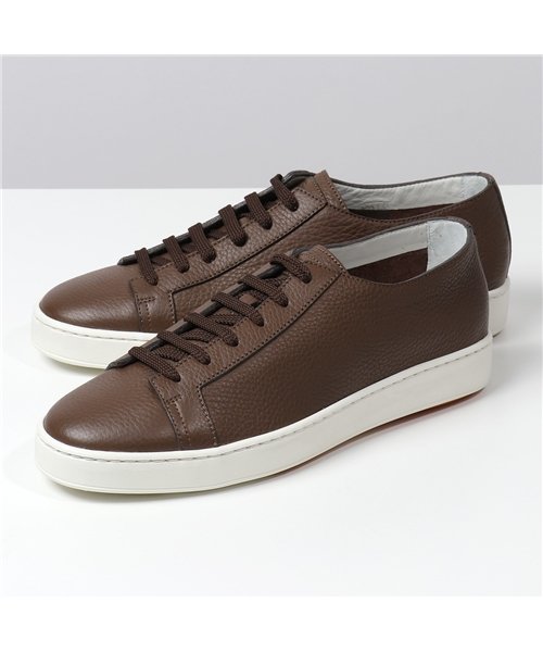 セール Santoni サントーニ Mbcnba6cmias40 レザー ローカットスニーカー レースアップ 靴 ダークブラウン メンズ サントーニ Santoni D Fashion
