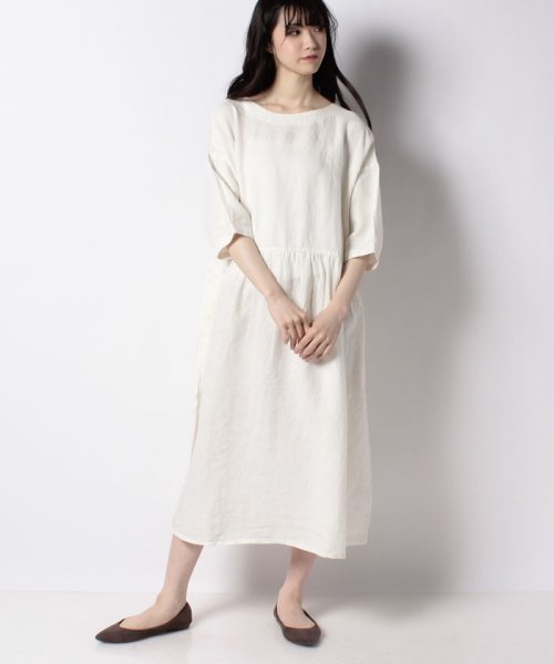 セール Sm2 リネン前後着七分袖ワンピース サマンサ モスモス Samansa Mos2 D Fashion