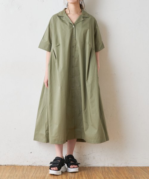 セール オープンカラーシャツワンピース オリーブデオリーブ Olive Des Olive D Fashion セール オープンカラーシャツワンピース オリーブデオリーブ Olive Des Olive D Fashion