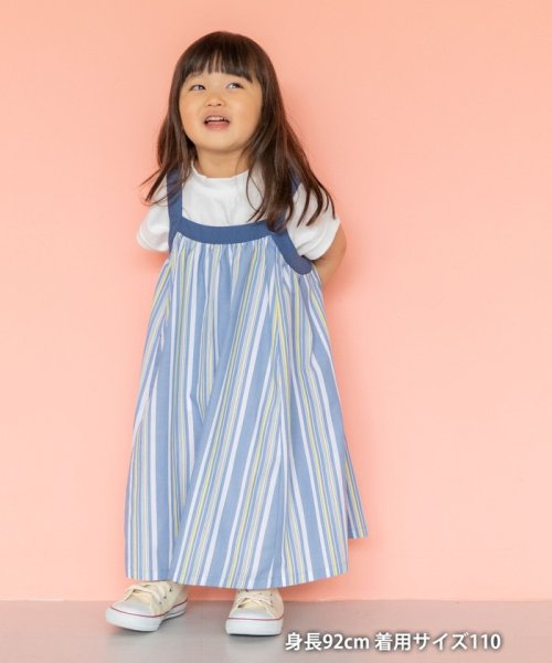 セール60 Off Coen キッズ ジュニア ストライプギャザーノースリーブワンピース コーエン キッズ Coen D Fashion