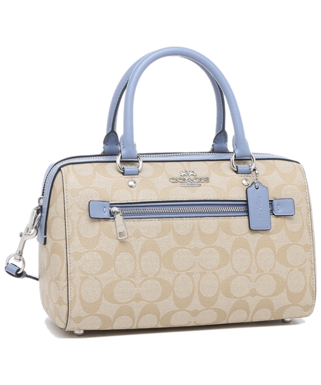 美品COACH ベージュ ロゴ ハンドバッグ COACH ベージュ ロゴハンドバッグ - バッグ本物