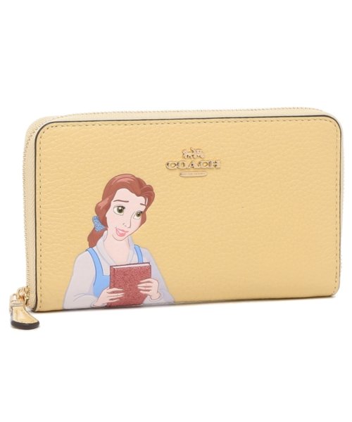 コーチ アウトレット 長財布 ディズニー コラボ 美女と野獣 イエロー レディース Coach C24 Ims7d コーチ Coach D Fashion