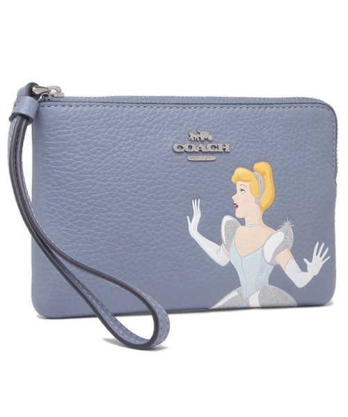 コーチ アウトレット リストレット ポーチ ディズニー コラボ シンデレラ ブルー レディース Coach C3361 Svew コーチ Coach D Fashion
