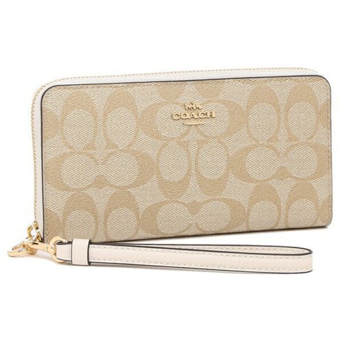 セール コーチ アウトレット 長財布 Signature ベージュ ホワイト レディース Coach C4452 Imdqc コーチ Coach D Fashion