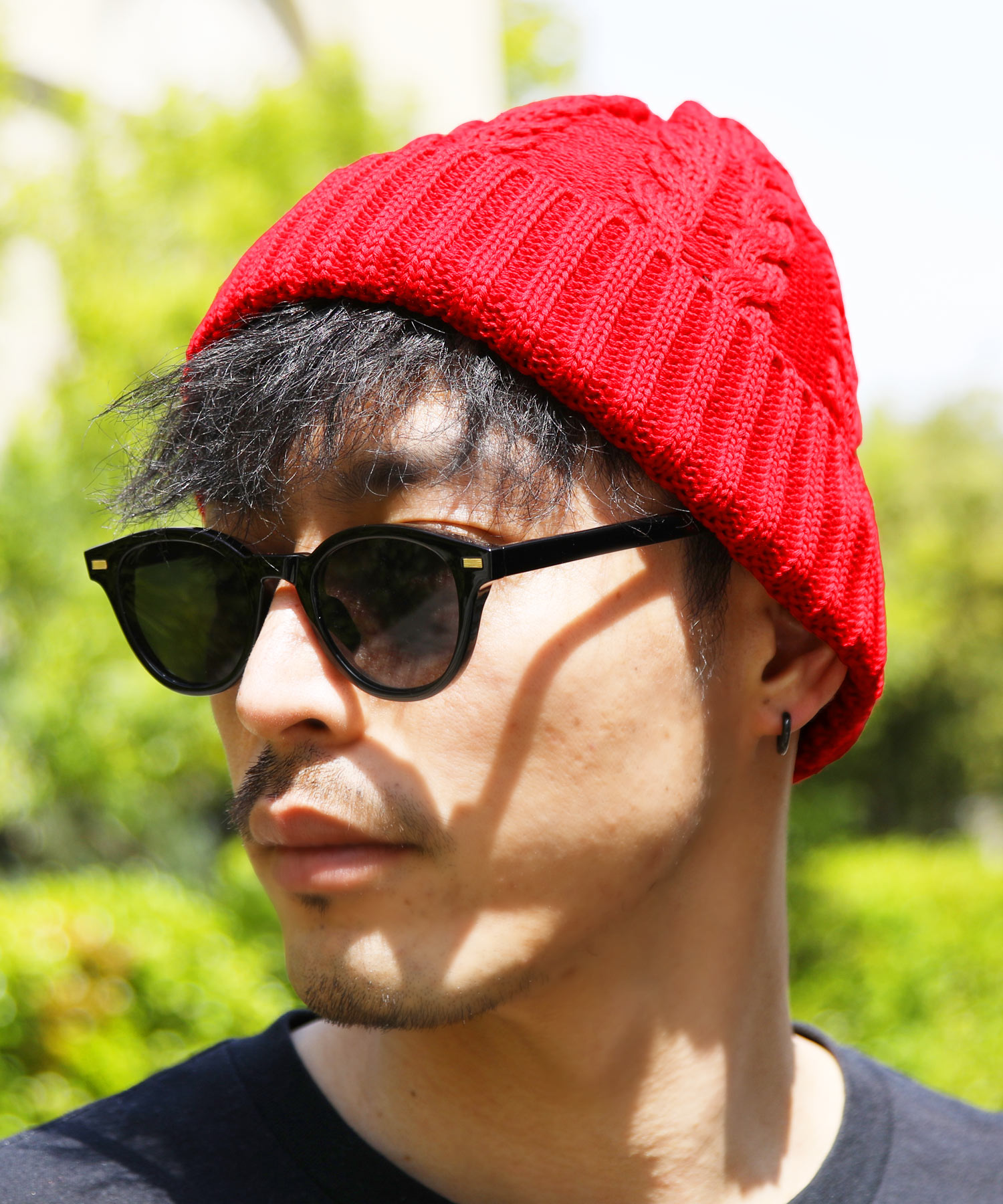 ジギーズショップ JIGGYS SHOP コットンケーブル柄ニットワッチ