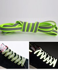 shoppinggo/ショッピングゴー shoppinggo 靴紐 光反射靴紐 おしゃれ 平紐 シューレース 靴ひも くつひも かっこいい リフレクター ライン 夜道安全【返品不可商/504059535