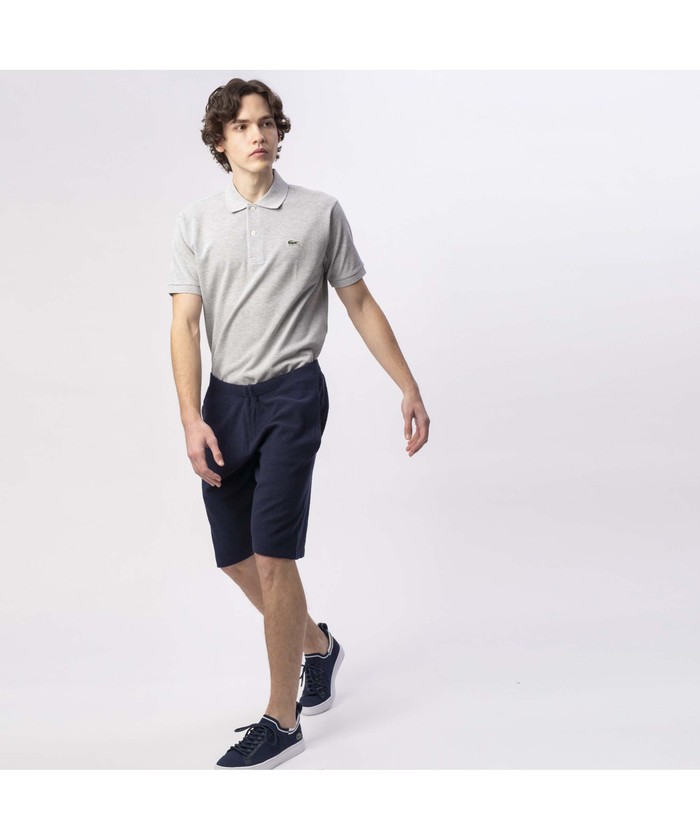Lacoste Sportストライプ ポロシャツ＆ショートパンツ セット ラコステ LACOSTE リヨセルブレンドストライプショーツ