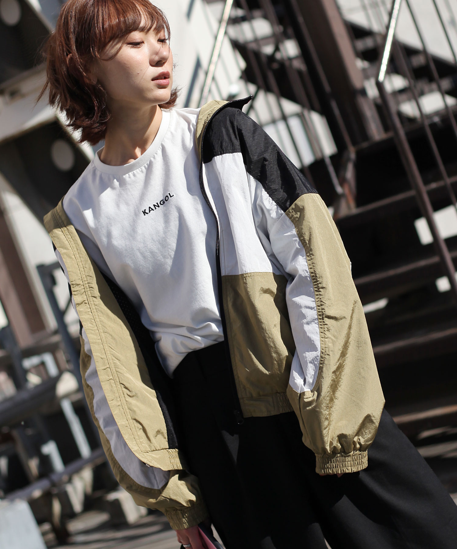 ジップファイブ ZIP FIVE 【kgsaーzi1822】ZIP FIVE×KANGOL 切替 ジップファイブ ZIP FIVE 【kgsaーzi1822】ZIP FIVE×KANGOL 切替