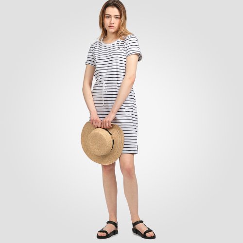 クーポン セール 50 Off Angela レギュラーストライプ半袖ワンピース トミーヒルフィガー Tommy Hilfiger D Fashion