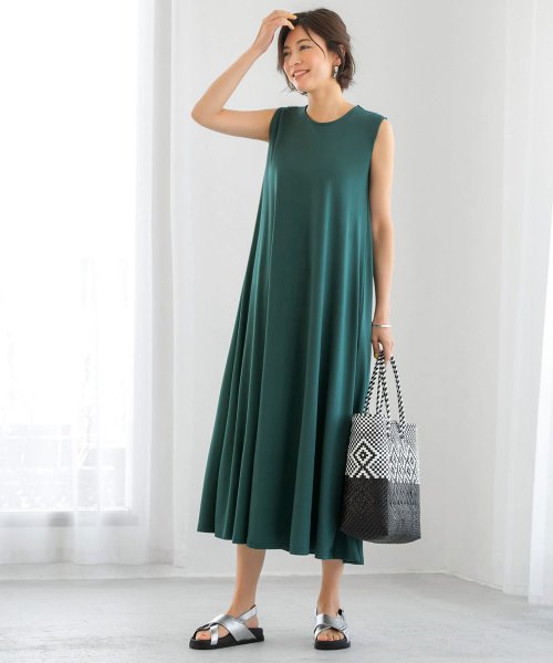 しっとり涼感 ノースリフレアワンピース ロングb スタイルデリ Style Deli D Fashion