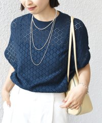 SHIPS WOMEN/【WEB限定】〈手洗い可能〉アイレット クルーネック プルオーバー/504063934