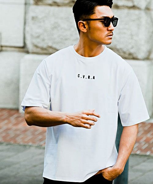 Cavaria 立体ラバーロゴ バックロゴプリントクルーネック半袖ビッグtシャツ メンズ ブランド ビッグシルエット C キャバリア Cavaria D Fashion Cavaria 立体ラバーロゴ バックロゴプリントクルーネック半袖ビッグtシャツ メンズ ブランド ビッグシルエット C キャバリア Cavaria D Fashion
