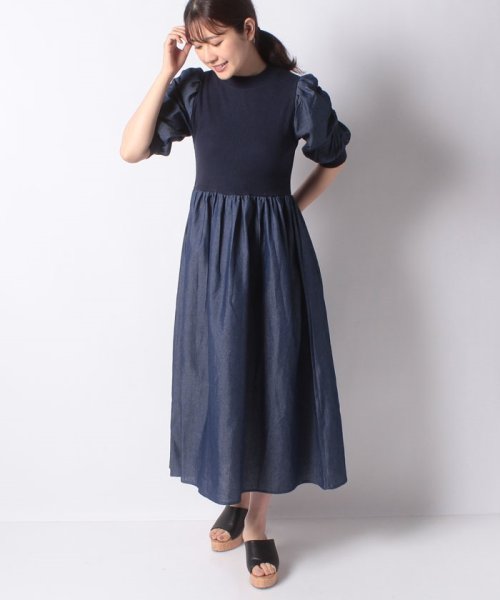 セール 50 Off 袖コンシャスデニム切り替えワンピース オリーブデオリーブ Olive Des Olive D Fashion