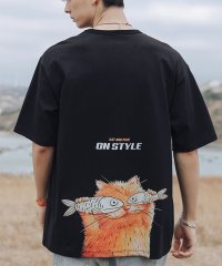 HOOK/フック HOOK 【HOOK】ネコ柄プリント◇ビッグtシャツ/504063462