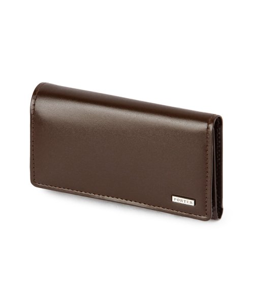 名入れ料込 吉田カバン ポーター シーン キーケース メンズ スマートキー カード入れ レザー ブランド 革 本革 Porter 110 ブラウン ピックアップ搭載 財布 小物 キーケース ウォレットチェーン Dlld Cl