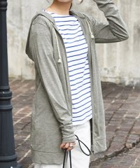 and it_/アンドイット and it_ UVカット指穴ロングZIPパーカー【M】【L】【LL】 レディースパーカー 大きいサイズ 春夏 薄手 ロング丈 uvカット/500878697