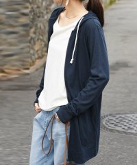and it_/アンドイット and it_ UVカット指穴ロングZIPパーカー【M】【L】【LL】 レディースパーカー 大きいサイズ 春夏 薄手 ロング丈 uvカット/500878697