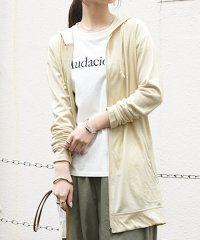 and it_/アンドイット and it_ UVカット指穴ロングZIPパーカー【M】【L】【LL】 レディースパーカー 大きいサイズ 春夏 薄手 ロング丈 uvカット/500878697