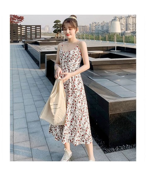 セール ワンピース キャミワンピース レディース 花柄 レトロ ファッション キャミソール ロング きれいめ ミモレ丈 ノスリーブ Aライン 膝下丈 セイヘイショップ Seiheishop D Fashion セール ワンピース キャミワンピース レディース 花柄 レトロ ファッション キャミソール ロング きれいめ ミモレ丈 ノスリーブ Aライン 膝下丈 セイヘイショップ Seiheishop D Fashion