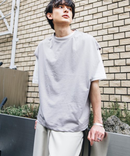 セール アンサンブル ビッグtシャツ ミニ裏毛ベスト メンズ 半袖 カットソー インナー ストリート カジュアル きれいめ シンプル ビッグシルエット オーバーサイズ ロッキーモンロー Rocky Monroe D Fashion セール アンサンブル ビッグtシャツ ミニ裏毛ベスト メンズ 半袖 カットソー インナー ストリート カジュアル きれいめ シンプル ビッグシルエット オーバーサイズ ロッキーモンロー Rocky Monroe D Fashion