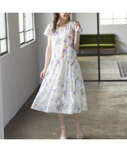 セール55 Off バックリボンワンピース プリント ローズティアラ Rose Tiara L Size D Fashion セール55 Off バックリボンワンピース プリント ローズティアラ Rose Tiara L Size D Fashion