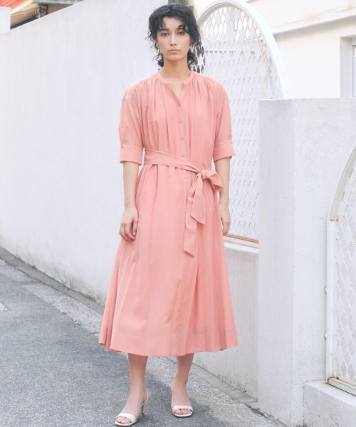 ライトローンスタンドカラー ワンピース アナイ Anayi D Fashion ライトローンスタンドカラー ワンピース アナイ Anayi D Fashion