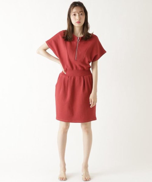 セール 裏毛フロントジップミニワンピース レディアゼル Redyazel D Fashion セール 裏毛フロントジップミニワンピース レディアゼル Redyazel D Fashion