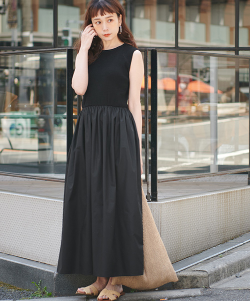 【SALE!!】DOLCE＆GABBANA ココア ドレープ オフィスワンピース クーポン】コカ coca リブニットドッキングワンピース(504074358