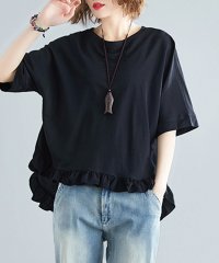Doux Belle/ドゥー ベル Doux Belle 夏新作 フリル カットソー レディース 半袖 フリルカットソー ブラウス フレア/504074944