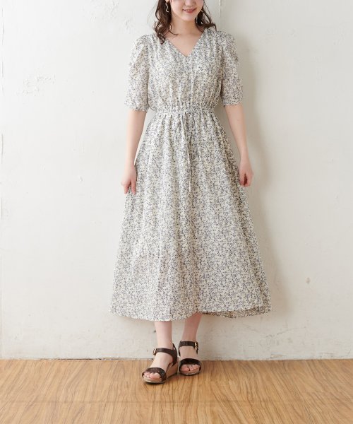 セール 花柄パワーショルダーワンピース オリーブデオリーブ Olive Des Olive D Fashion セール 花柄パワーショルダーワンピース オリーブデオリーブ Olive Des Olive D Fashion