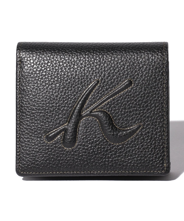 美品✴︎キタムラケイツウ KitamuraK2 牛革ボックス型二つ折り財布　紺色 牛革ボックス型二つ折り財布 | キタムラK2(Kitamura K2