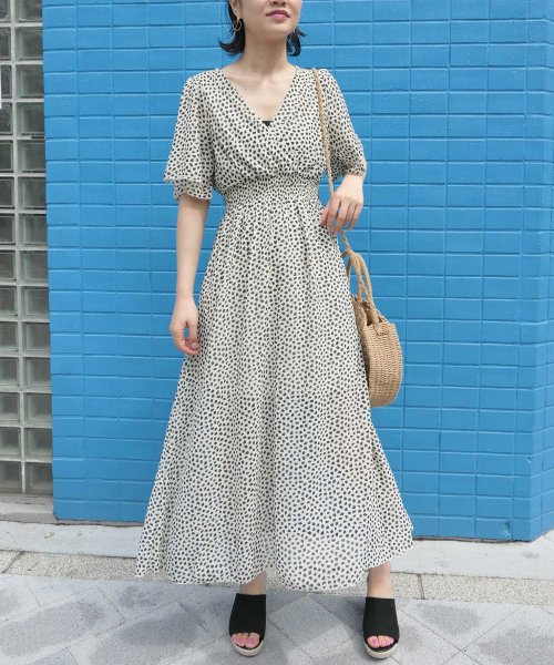 セール マルチパターン袖フレアーカシュクールワンピース コーナーズ Lowybycorners D Fashion セール マルチパターン袖フレアーカシュクールワンピース コーナーズ Lowybycorners D Fashion