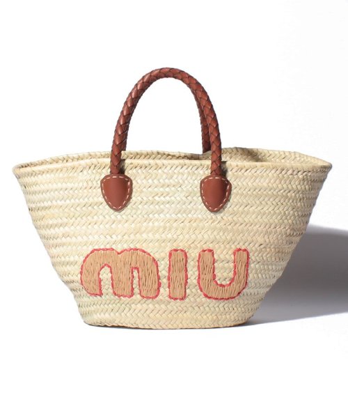 セール 11 Off Miumiu ミュウミュウ Muimiu ロゴ ラフィアバッグ 5bg2122dn3 ミュウミュウ Miumiu D Fashion