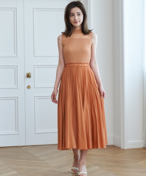 クーポン開催中 シアーリブプリーツドッキングワンピース アナイ Anayi D Fashion クーポン開催中 シアーリブプリーツドッキングワンピース アナイ Anayi D Fashion