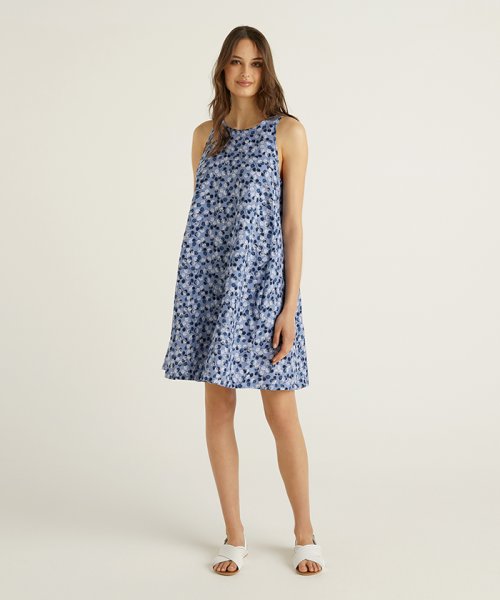 セール 40 Off リネン総柄aラインノースリーブワンピース ベネトン レディース Benetton Women D Fashion