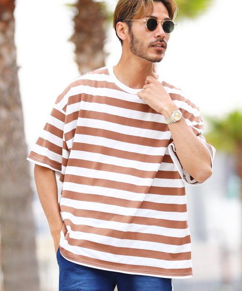 クーポン ボーダーbigtシャツ Tシャツ メンズ おしゃれ ティーシャツ 半袖 カットソー トップス クルーネック ボーダー ビッグシルエット ジギーズショップ Jiggys Shop D Fashion クーポン ボーダーbigtシャツ Tシャツ メンズ おしゃれ ティーシャツ 半袖 カットソー トップス クルーネック ボーダー ビッグシルエット ジギーズショップ Jiggys Shop D Fashion