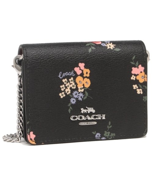 コーチ アウトレット 二つ折り財布 チェーンウォレット ブラック レディース Coach C0060 Sva47 コーチ Coach D Fashion