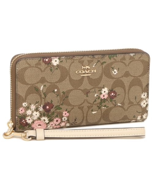 クーポン コーチ アウトレット 長財布 シグネチャー ベージュ ホワイト ピンク レディース Coach C4456 Ime7v コーチ Coach D Fashion