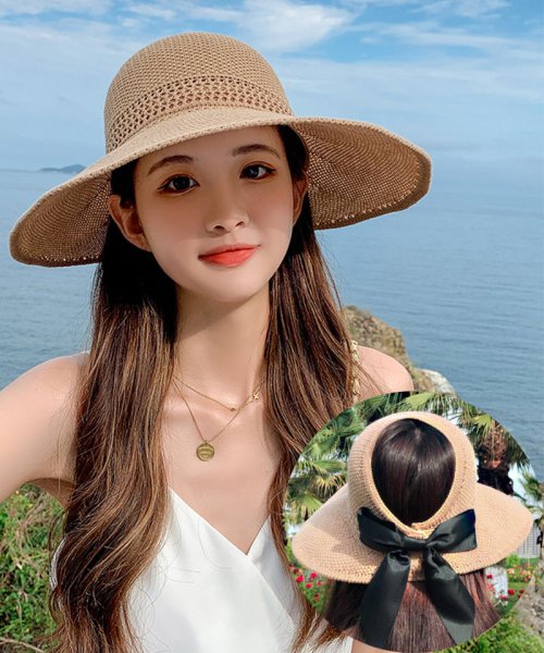セール25 Off 麦わら帽子 サンバイザー レディース ストローハット つば広 リボン 折りたたみ 日よけ Uv 夏 おしゃれ 帽子 通気性 可愛い 日焼け防止 セイヘイショップ Seiheishop D Fashion