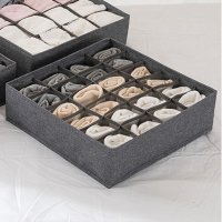 shoppinggo/ショッピングゴー shoppinggo 下着収納 24マス仕切り 靴下 収納ケース 折りたたみ 衣類収納 引き出し 仕切り付き 仕切り収納/504089075