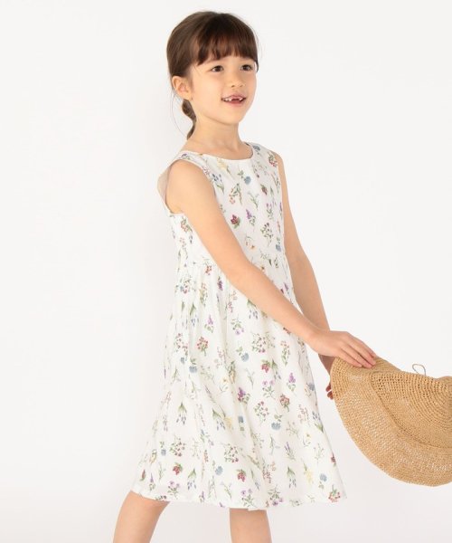 セール 30 Off Ships Kids フラワー ノースリーブ ワンピース 100 130cm シップスキッズ Ships Kids D Fashion