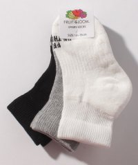 FRUIT OF THE LOOM/フルーツオブザルーム FRUIT OF THE LOOM FRUIT OF THE LOOM キッズクォーター丈無地マルチ3Pソックス/504076150