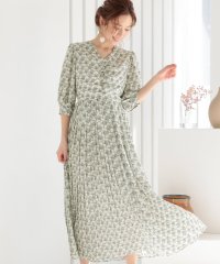PourVous/プールヴー PourVous スピンドルワンピースドレスミモレ丈&七分袖結婚式フォーマル ワンピース パーティードレス 20代 30代 40代/503958734