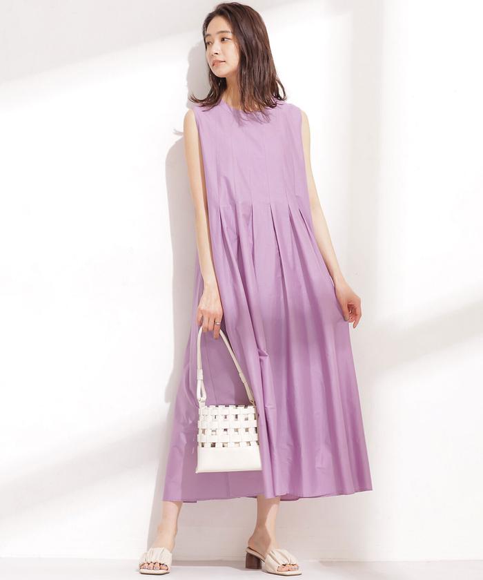 Christian Dior パープルノースリーブワンピース　34 Christian Dior（ワンピース ・ パープル/紫色系）のフリマ