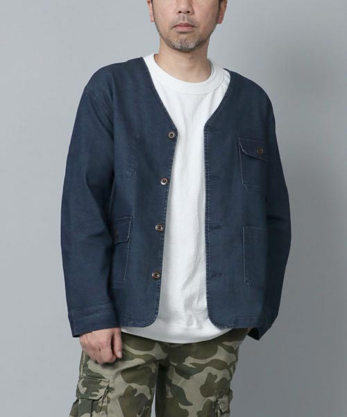 デニムジャケット、ノーカラー ノーカラーデニムジャケット | ファッション通販サイト NUGU