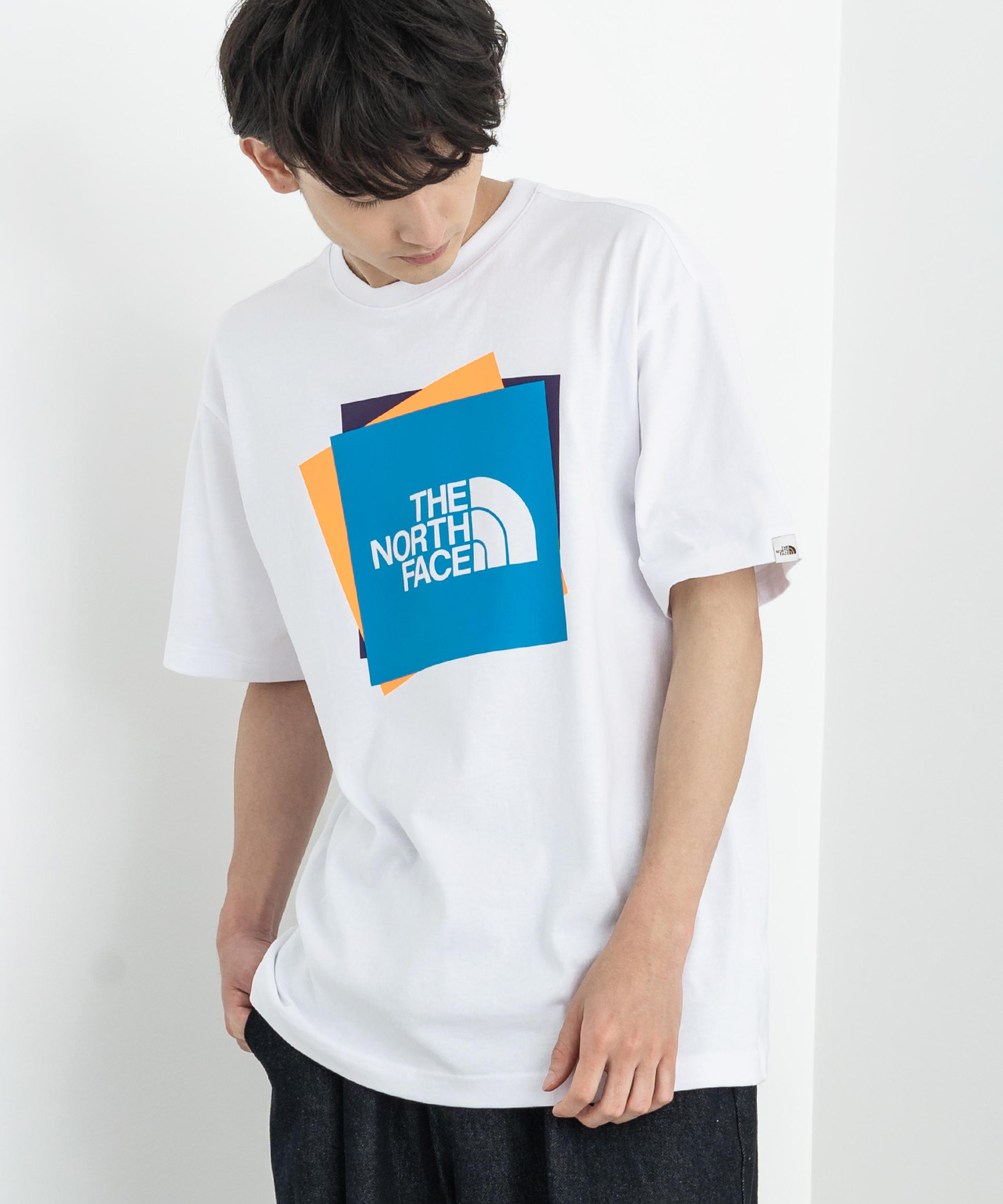 【Mサイズ】THE NORTH FACE プリントロゴ Tシャツ ホワイト