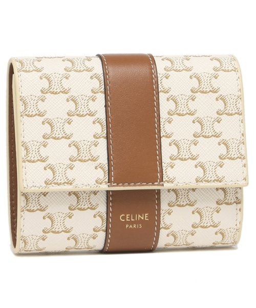 セール セリーヌ 三つ折り財布 トリオンフ ミニ財布 ブラウン レディース Celine 10d572bz9 01ta セリーヌ Celine D Fashion