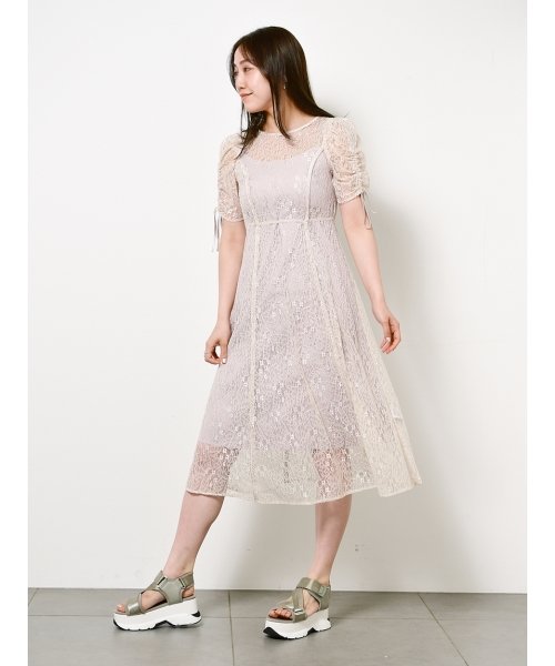 ミドルレースワンピース スナイデル Snidel D Fashion ミドルレースワンピース スナイデル Snidel D Fashion